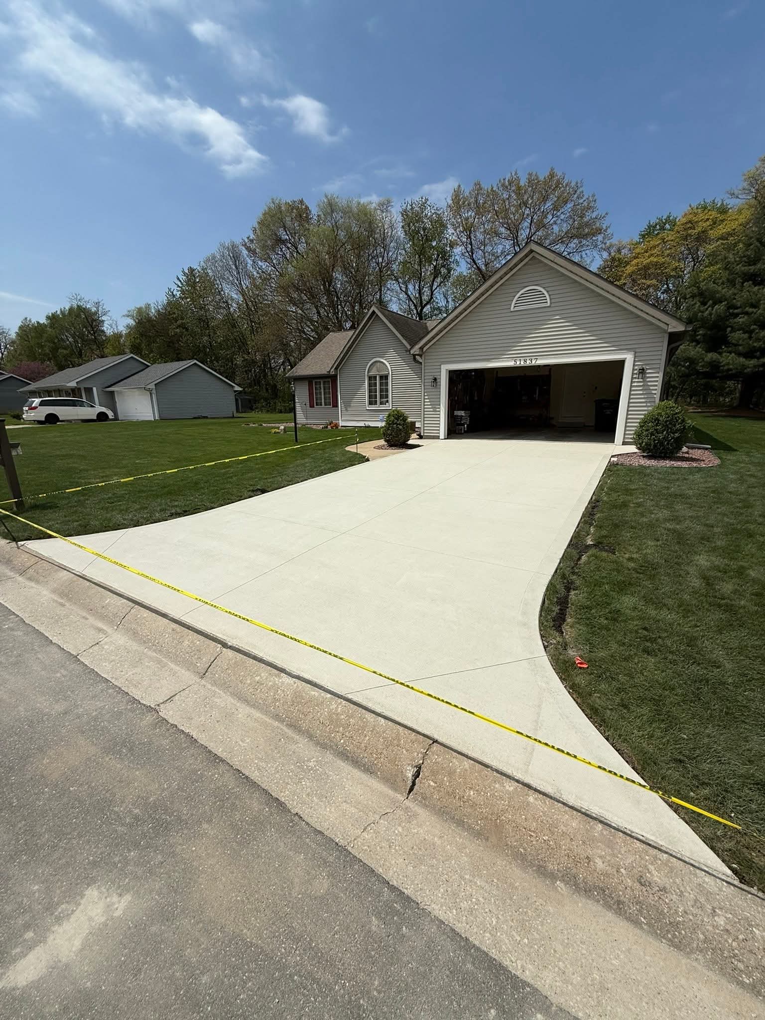 Residential concrete driveway example